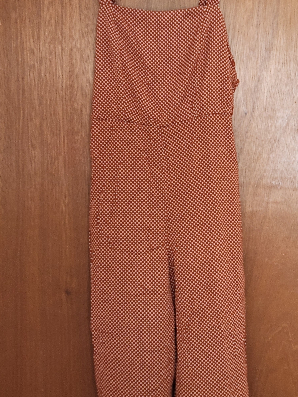 Forever 21 Rust Orange Polka Dot Jumpsuit
